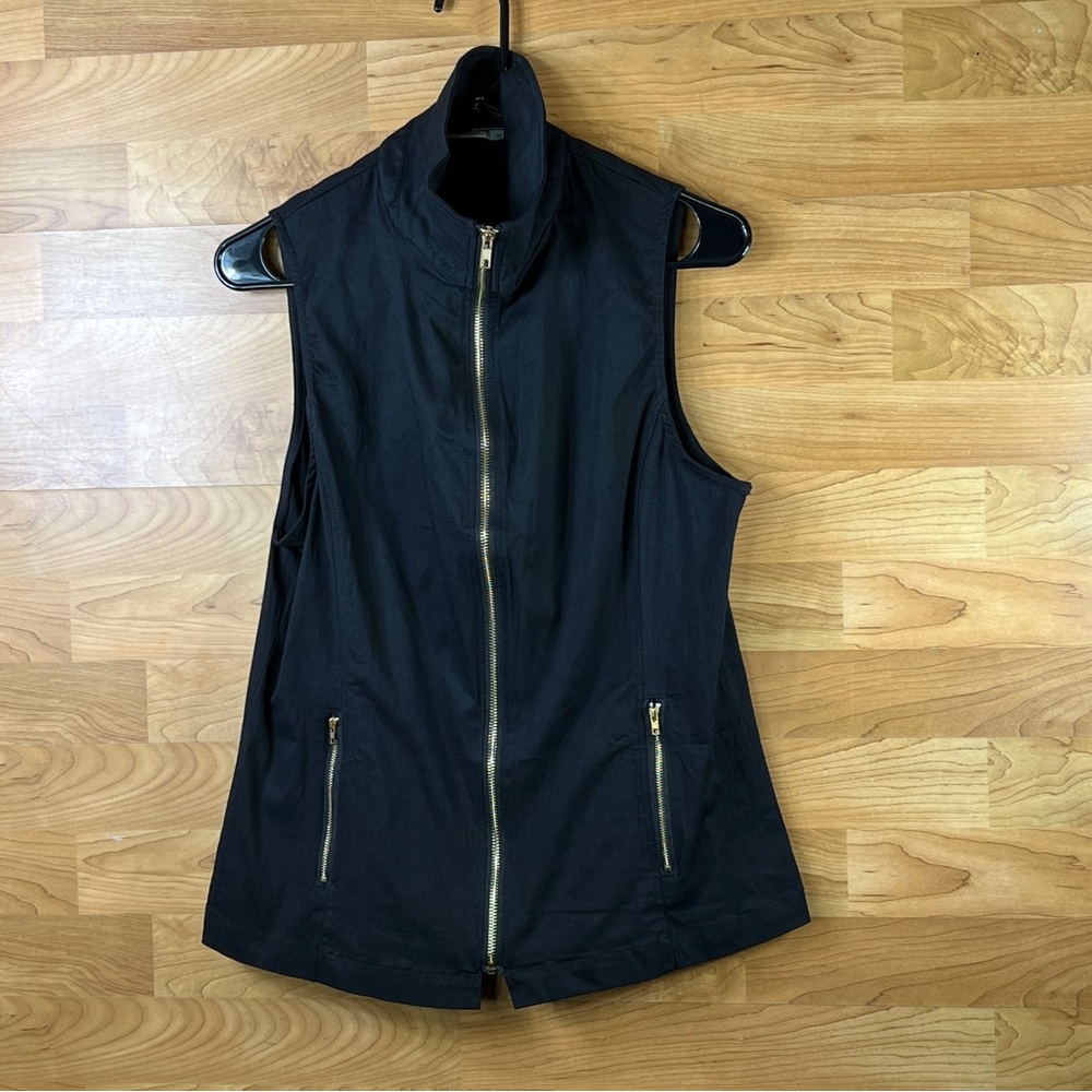 Meaneor Size Medium Zippered Front Vest Shirt w/Pockets w/Zippers